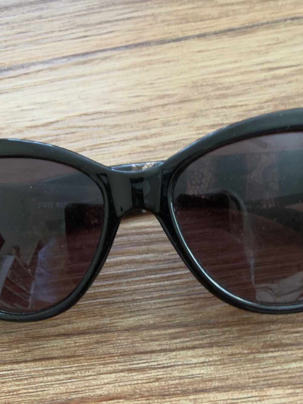 Steve Madden Glossy Black Women's Cat-Eye Sunglasses